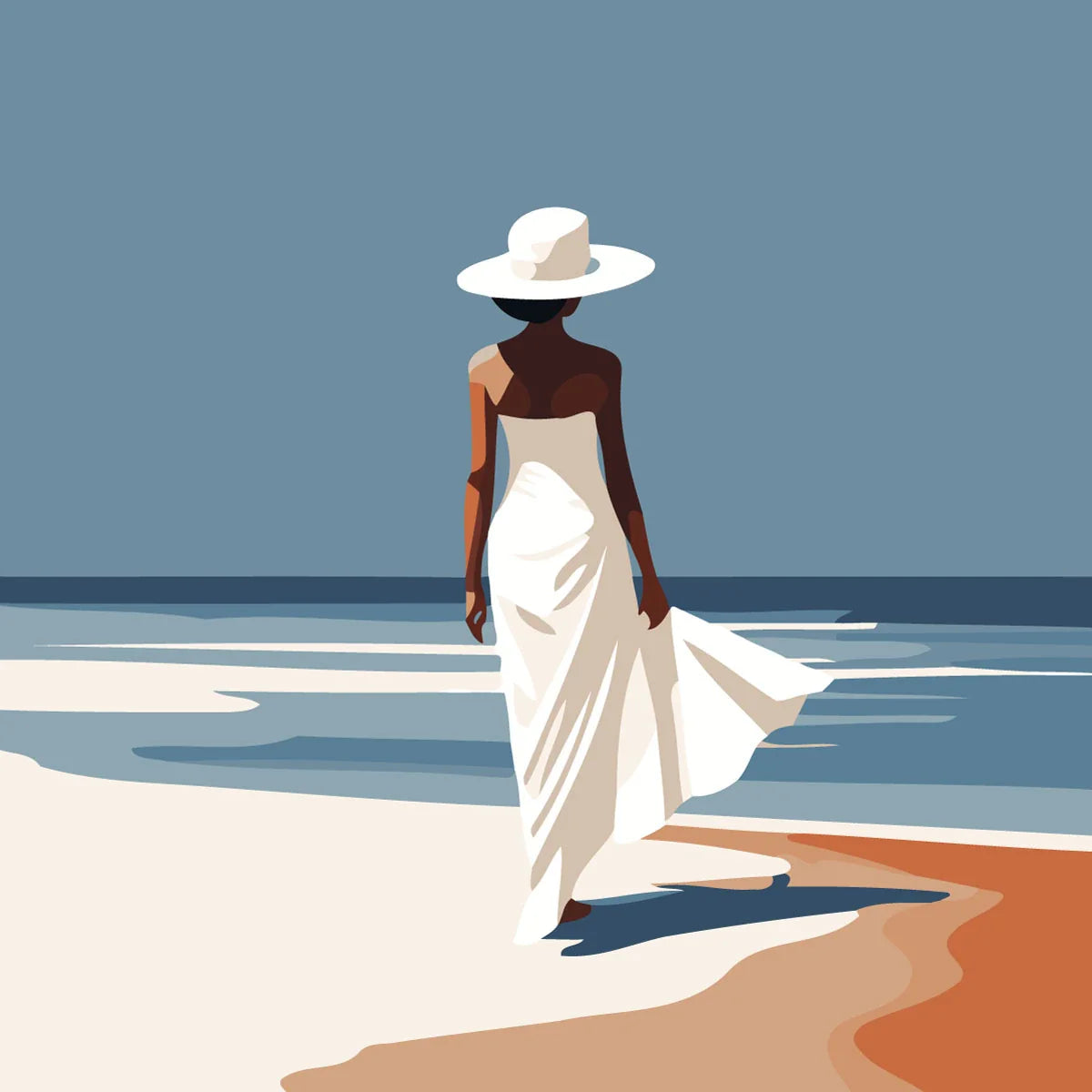 La femme à la plage