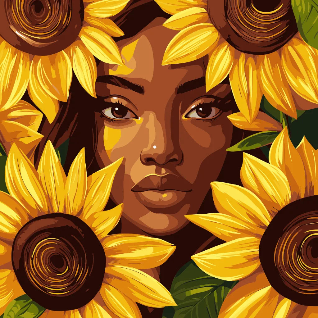 Femme tournesol