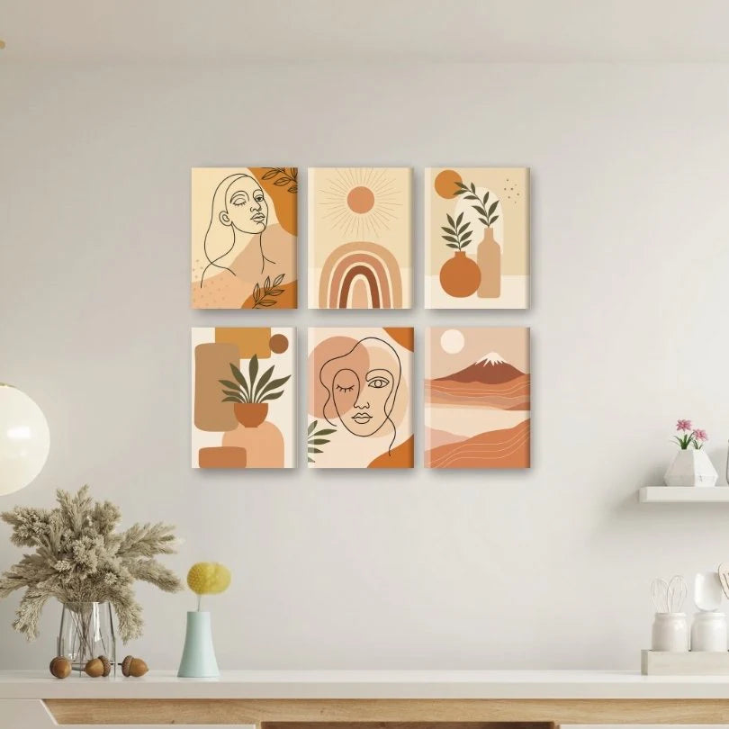 6 mini-tableaux - Influence orientale