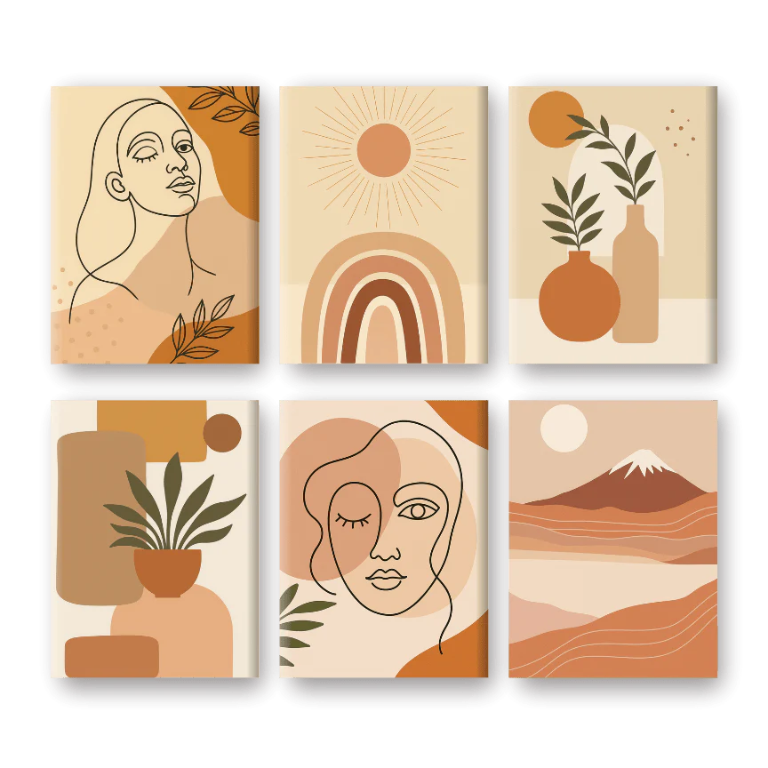 6 mini-tableaux - Influence orientale
