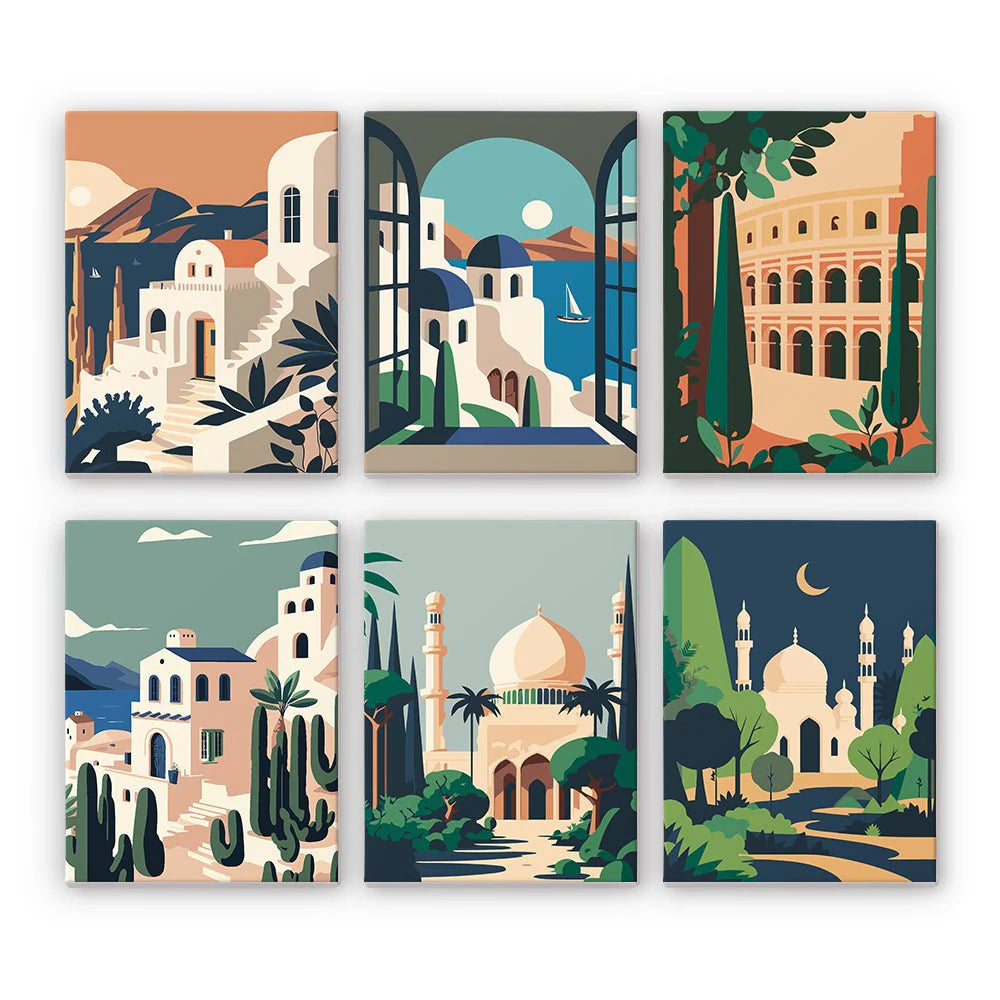 6 mini-tableaux | Magnifiques paysages